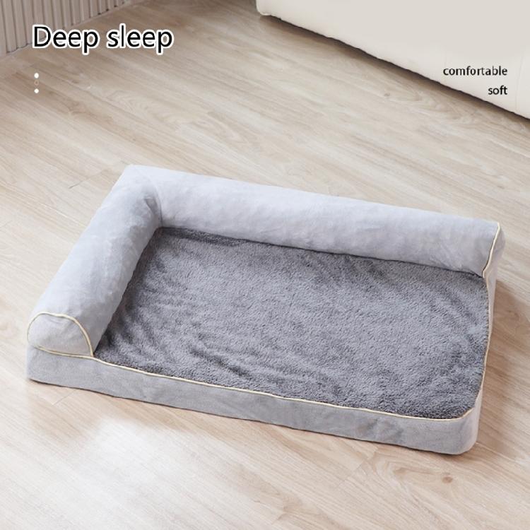 Four Season Dog Sofa with Armrests Breathable Dog Couch Bed Nonslip Washable Cover Dog Sleep Cushion Winter Dog Bed