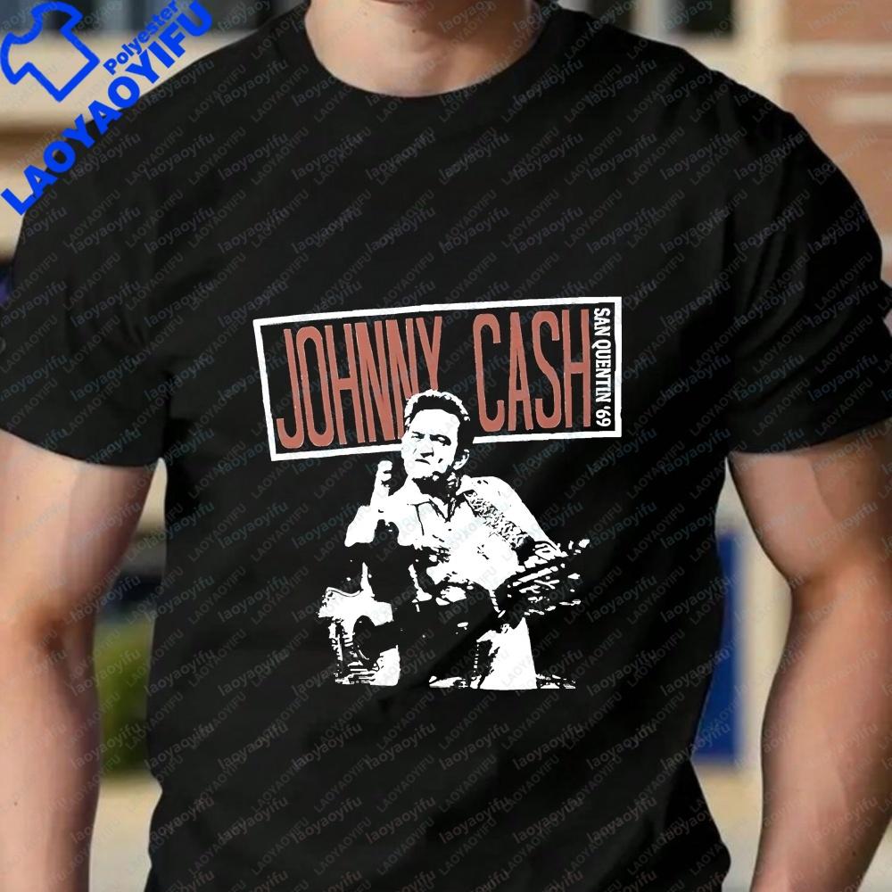 New Style Tops And TShirts Johnny Cash Summer Fashion ShortSleeved Unisexs And Unisexs Shirts Comfortable TShirts