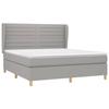 Maison Exclusive - Sommier à lattes de lit avec matelas Gris clair 160x200cm Tissu