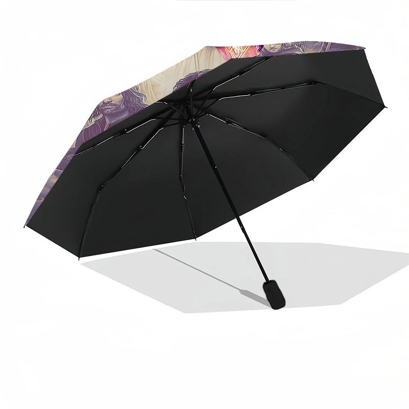 1pc The Lord of the Rings Two Towers Automatic Folding Umbrella - Compact 8-Rib Design, Durable Plastic & Iron1232L