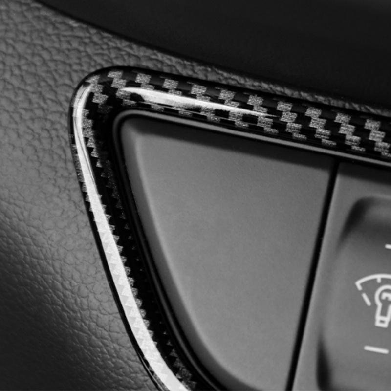 Interior Accessories Carbon Fiber Car Front Lamp Adjusting Part Cover Trim For Genesis G70 -2026 LHD Car Supplies