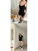 Spring 2026 Sexy Black Suspender Jumpsuit Shorts for Women