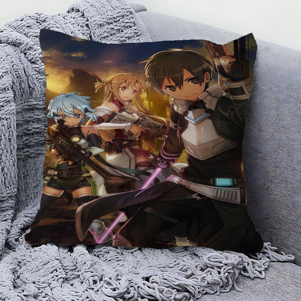 Sword Art Online Maple Design Cushion Cover Happy Autumn Harvest Decor Holiday Decorati Pillow Cover