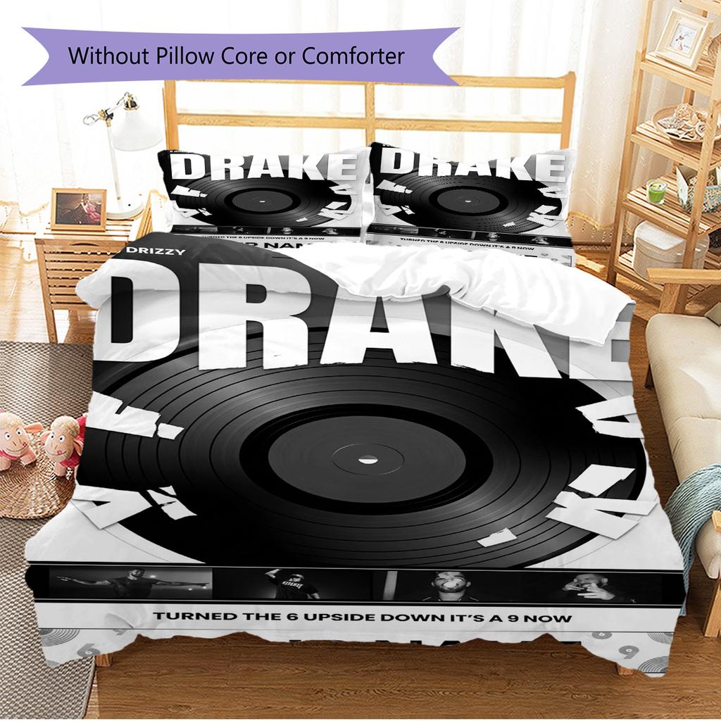 Name Custom Drake Pattern Bedding Set Quilt Cover Pillowcase Home Decor Gift (1 * duvet cover + 2 * pillowcase, without core)
