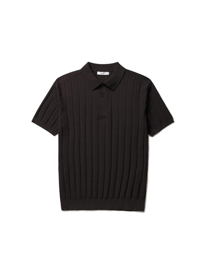 OLZEN Men'S Transitional Ribbed Short Sleeve Polo Shirt_Zof3Et1301Br