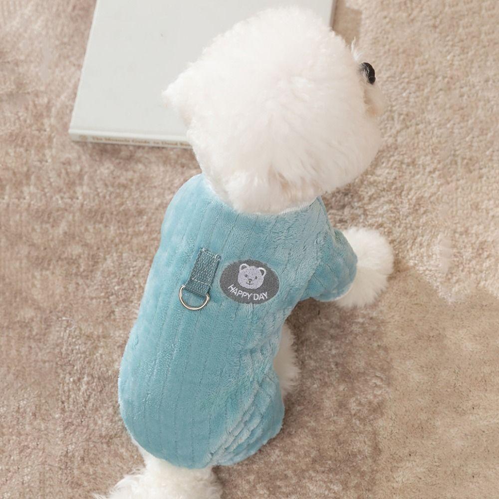 Flannel Four Legged Warm Pet Clothes Thickened Can Tractable Pet Clothing  Winter