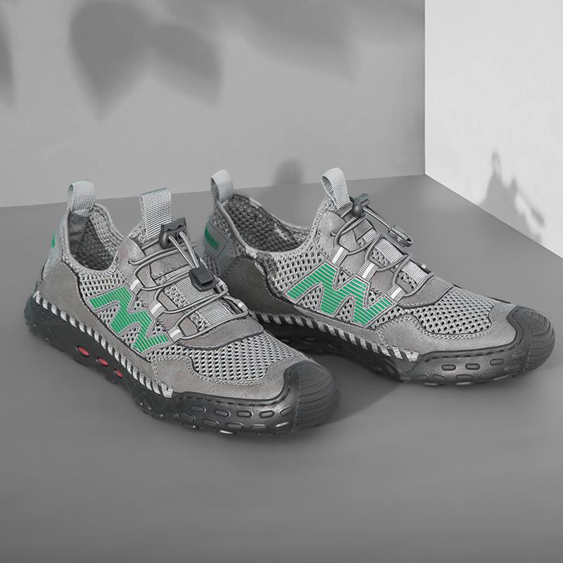 

Модный бренд Мужская уличная сетчатая спортивная обувь Мужские повседневные универсальные лоферы Мужская дышащая удобная спортивная обувь Обувь для ходьбы по воде 46 серый