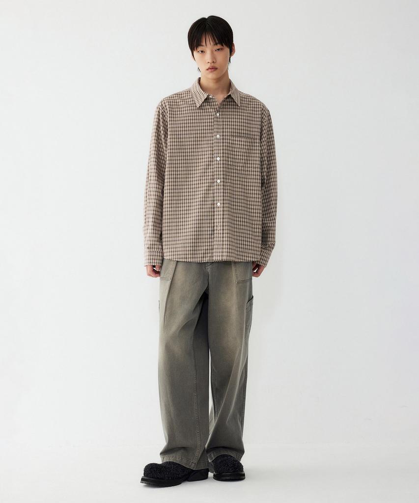 STUDIO TOMBOY [Men] Wide Cargo Denim Pants_Khaki 9155362139