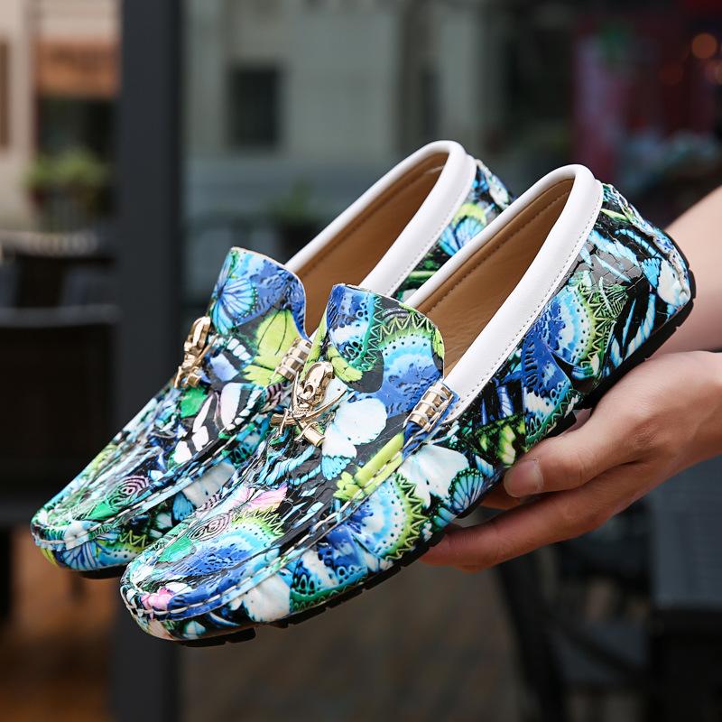 

Большой размер 48 Doudou обувь парикмахерская модная модная обувь мужская ленивая обувь новая повседневная кожаная обувь 48