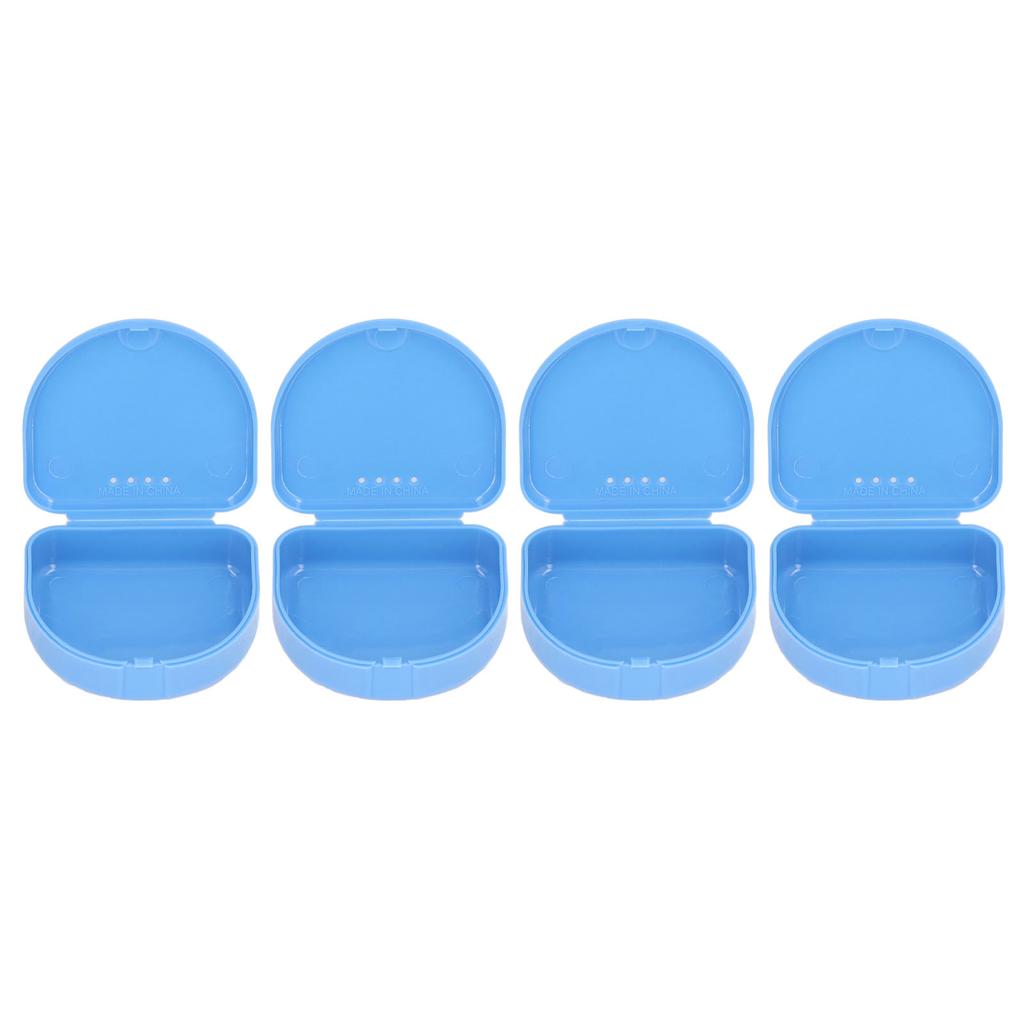 12 Pcs Denture Box Plastic Tooth Dental Orthodontic Retainer Compact Storage Case