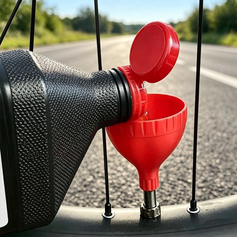 Tubeless Bike Tire Sealant Funnel, Easy Pour Bicycle Wheel Repair Inject Funnel Road Bike Tyre Maintenance Tool