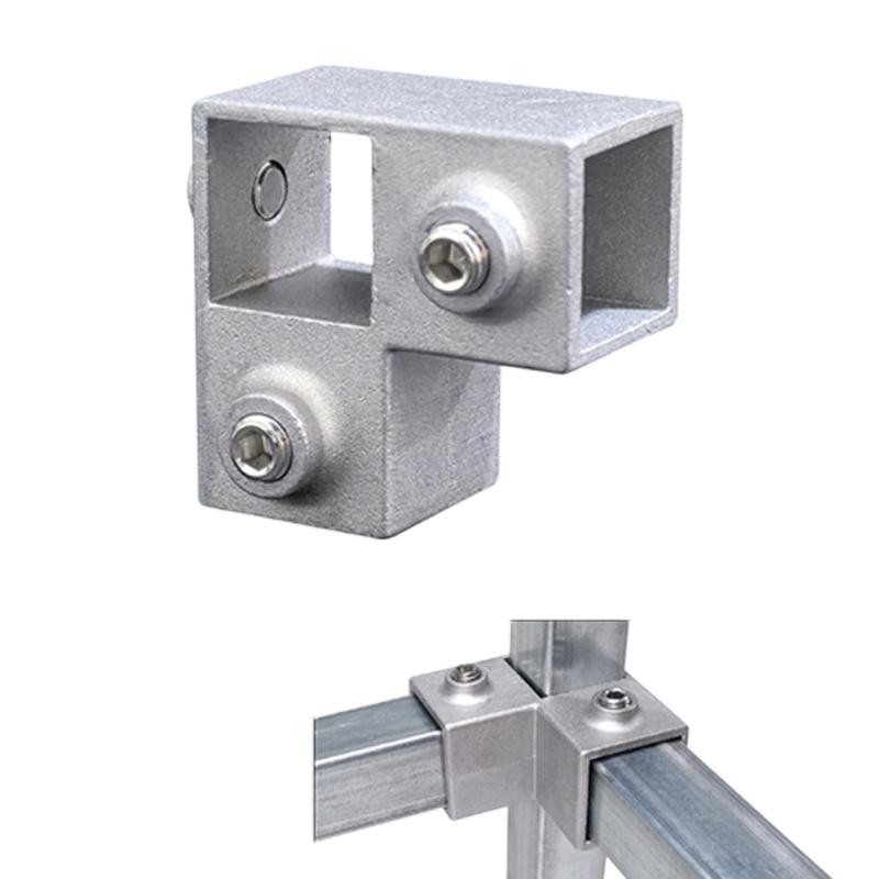 Multipurpose 25X25mm Square Tube Adapter Connector Accessories Aluminum Alloy 3 Way Elbow Pipe Fitting Easy To Install