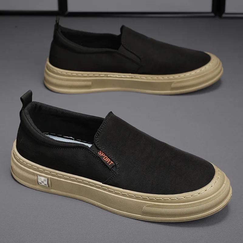 Fashion Breathable Summer Men's Canvas Shoe Comfortable Low-cut Vulcanized Shoes Men Espadrille Non-slip Casual Shoe Men Flats Shoes
