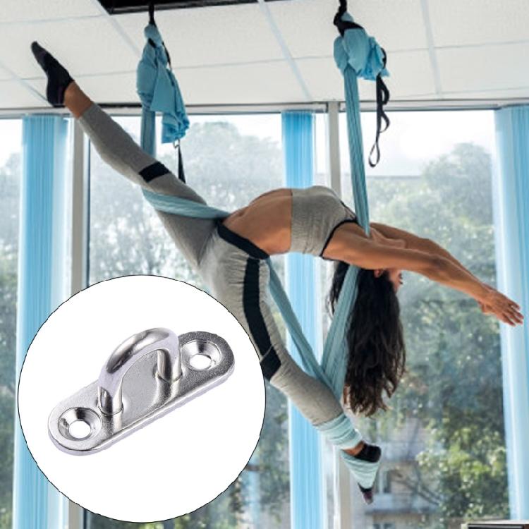 4Pcs Stainless Steels Pad Eye Plate Hammock Hook Marine Hardware Hook with Screws Heavy Duty Ceiling Hook Staple Hook