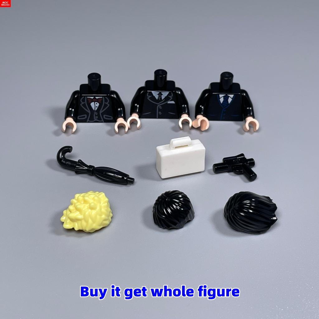 MOC Bricks Bride Bridegroom Little Boy Girl Woman Man Figure Model Building Blocks Assembled Toys Accessories Dolls For Children