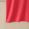 ZANZEA Women Casual Round Neck Solid Color Sleeveless Ves Tops
