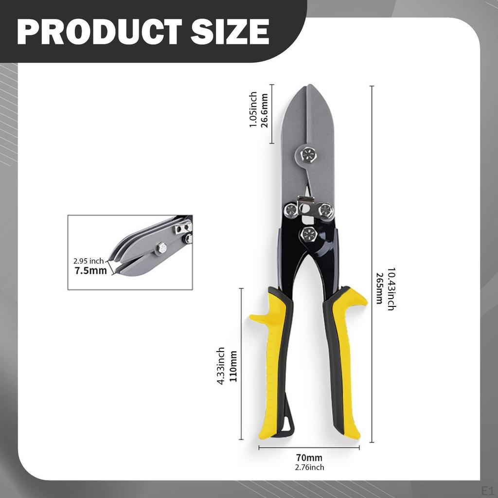 5-Klingen Hand-Crimpzange für Blech, rutschfest, tragbares Werkzeug mit ergonomischem Griff