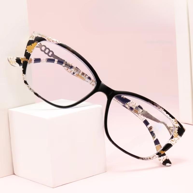 Leopard Square Metal Accessory Anti Blue Light High Definition Reading Glasses Woman Men Vintage Reader Eyeglasses