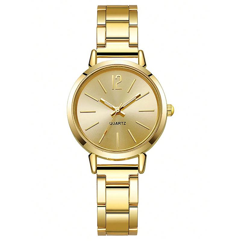 Fashion Women Elagant Watch Casual Simple Steel Strap Quartz Watch Love Bracelet Temperament Wearing Style