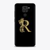 Shell For Xiaomi Redmi Note 11 10 9 8 7 Pro Max 9T 8T 9S Case for Redmi 10 9 8 9C 9A 8A 7A Luxury Golden yellow Crown Letter A-Z