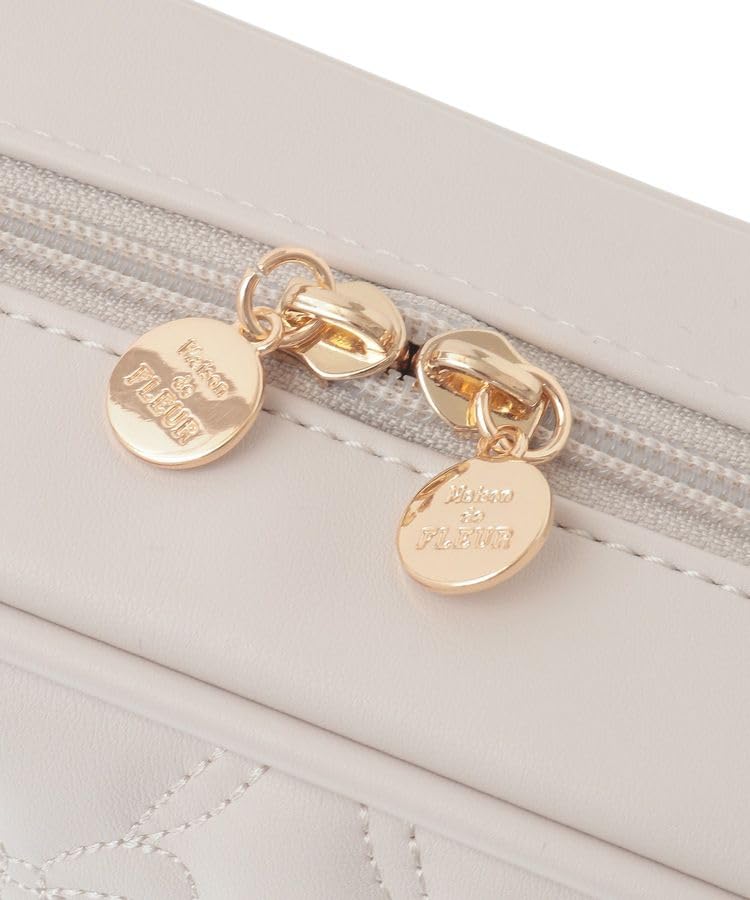 Maison De Fleur Ribbon Quilted Square Pochette, Light Pink, F Shoulder Bag, 08000792700