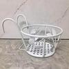 Fence Flower Pot Holder Metal Hanging Basket with Double Hook Over The Rail Potted Plant Holder for Railings Balcony Fence Terrace