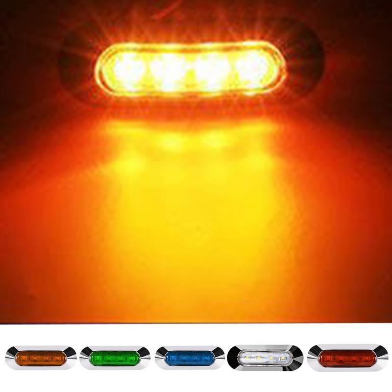 12/24V LKW LKW Seitenleuchte Breitenleuchte Seitenleuchte Schiffsleuchte Wasserdicht 4 LED Seitenmarkierungsleuchte Begrenzungsleuchte