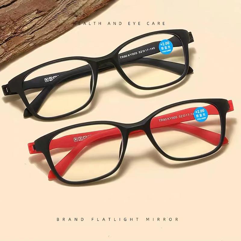 TR90 Lightweight Flexible Blue Light Blocking Anti-fatigue Women's Men's Middle-aged and Elderly Optical Glasses