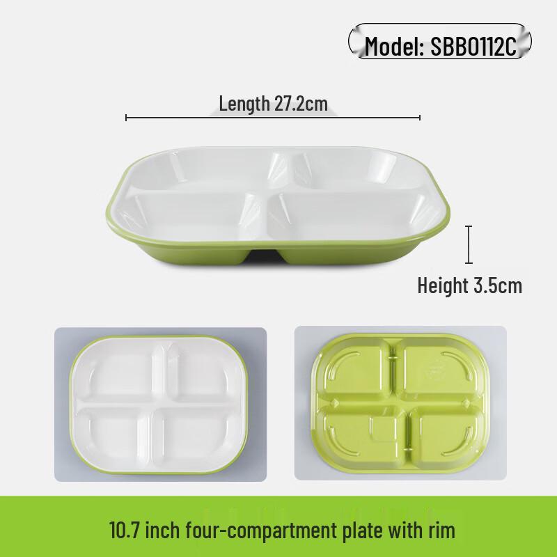 LIJIA FITMENT Melamine Sectioned Cafeteria Tray