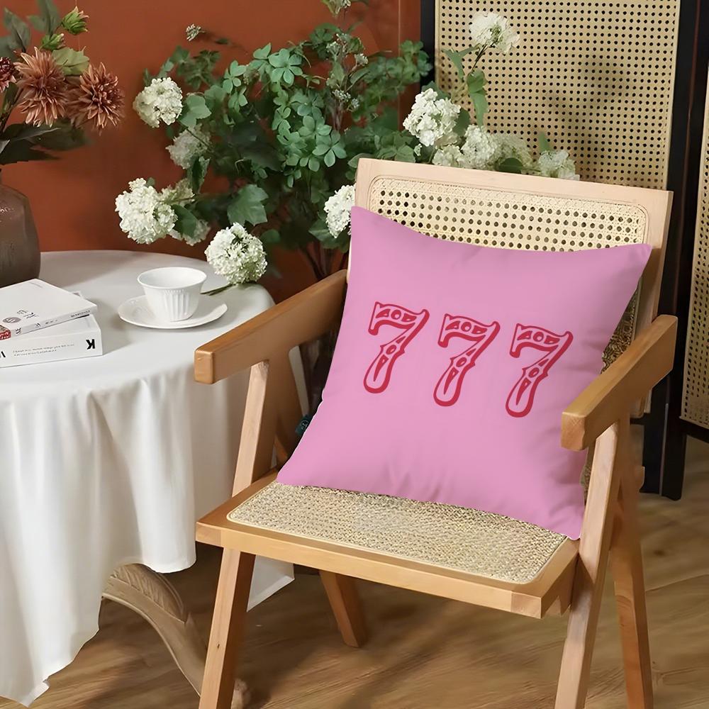 Lucky Angel Numbers Christian Women Cushion Cover Silky Short Plush Invisible Zipper Dustproof Sofa Pillow Case for Home Decor