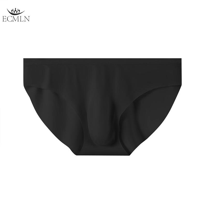 3D Men's Ice Silk Briefs Summer New Ultra-thin Transparent Seamless Sexy Quick-drying Trendy Breathable Underwear Panties