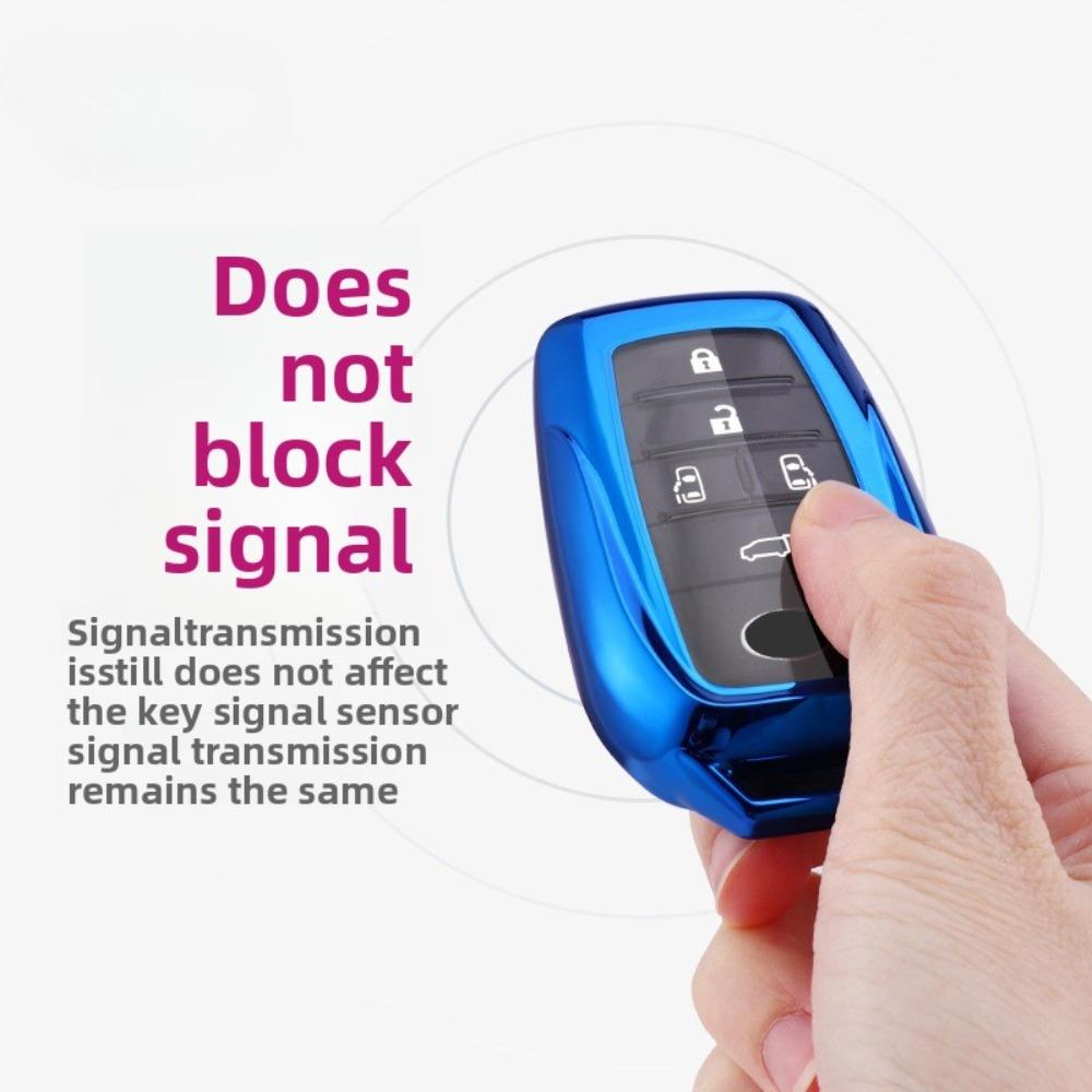 Car Key Case Cover for Toyota Alphard RAV4 Land Cruiser Prado LM300H Leather Key Shell Protector