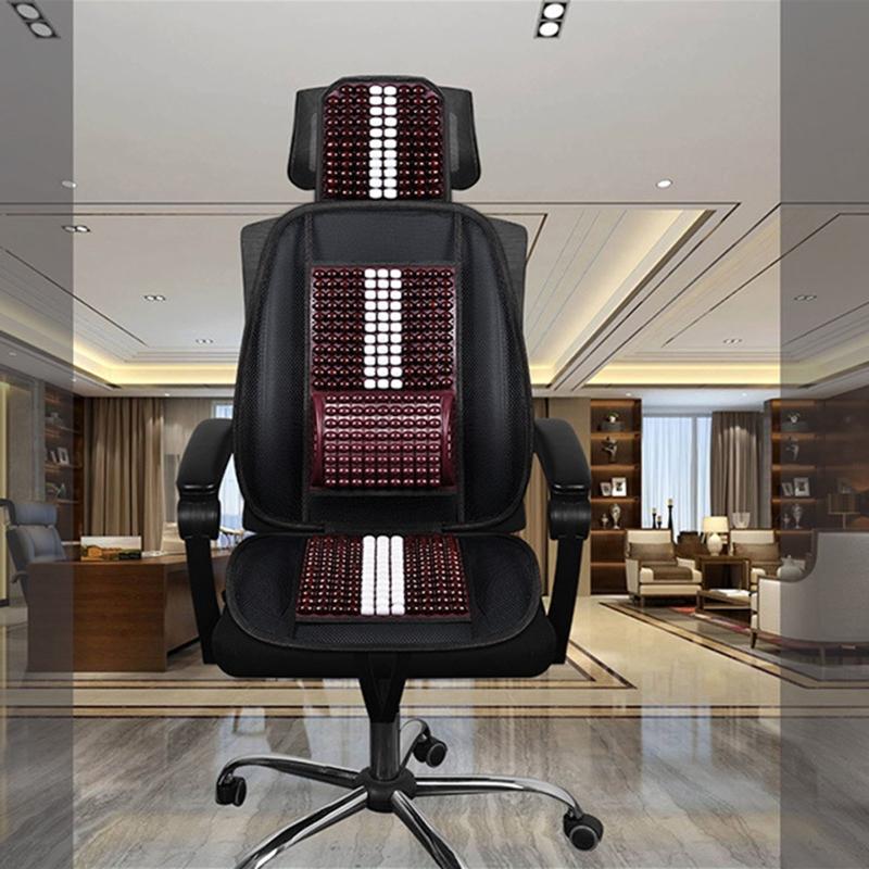 Premium Quality Summer Cool Car for Seat Cover Natural Wood Bead Massage Breathable for Seat Mat 2 Colors