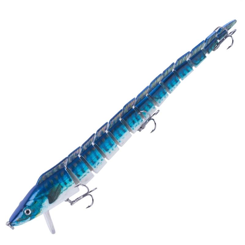 Floating Eel Lures Crankbait Multi Jointed Swimbait 23cm 42G Artificial Baits with Treble Hook 13 Segment Fishing Tackle