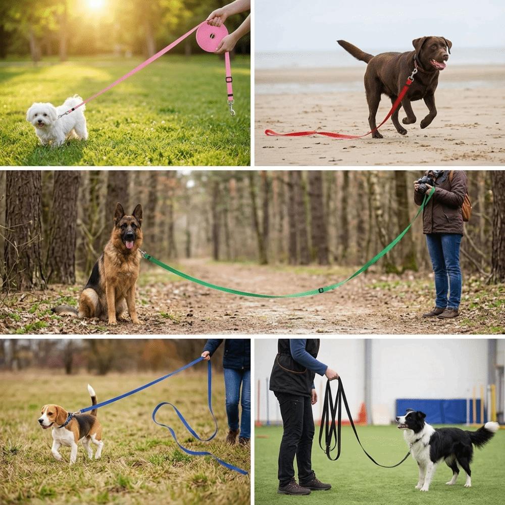 

10m Length Long Dog Leash Polypropylene Fiber Dog Tracking Leash Heavy Duty Dog Lead Dog Training червоний