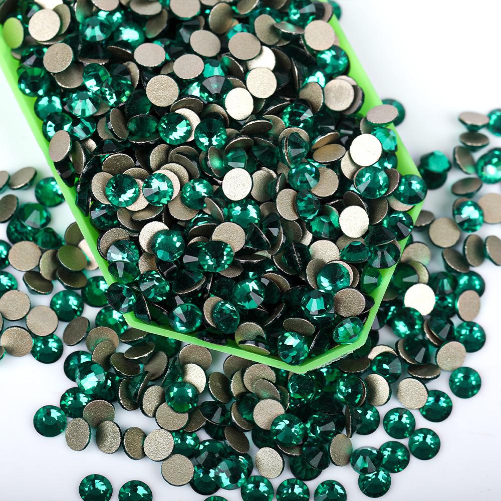 Weichen, Gold Bottom Glass Flat Bottom Diamond Nail Drill, Decorative Mobile Phone Case Diy Nail Accessories Rhinestone Jewelry