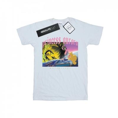 Womens/Ladies Sleeping Beauty And Maleficent Cotton Boyfriend T-Shirt