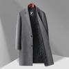 Men's Wool Coat Winter Medium and Long Cotton Thickened Suit Collar Fashion Woolen Jacket Men's Korean Version Trend