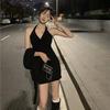 Summer Pure Desire Careful Backless Dress Women's New Spice Girl Slim and Thin Hip Vest Small Black Dress