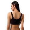 Calvin Klein Ck Kabelloser Herausnehmbarer Polster Leichter Sport Geripptes Tanktop BH Damen Unterwäsche Space-Black QP3365O