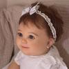 Lovely 60cm Reborn Toddler Doll JUNE Awake Soft Cloth Body Princess Newborn Baby Doll Handmade 3D Painted Skin Realistic Baby Dolls for Kids Play Toys