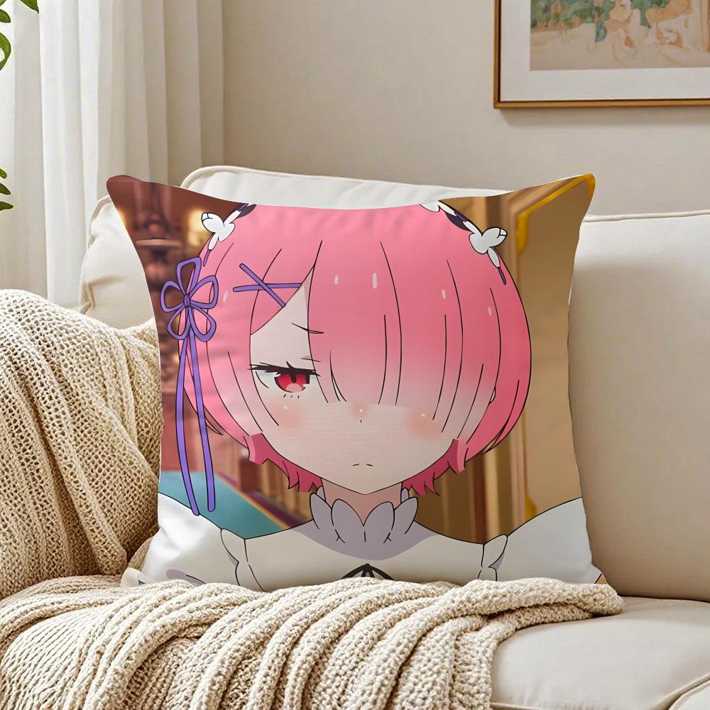anime character loyal RRe ZZero Cushion Cover Pillowcase Antidustmite living Room Sofa Decor Cushion Room
