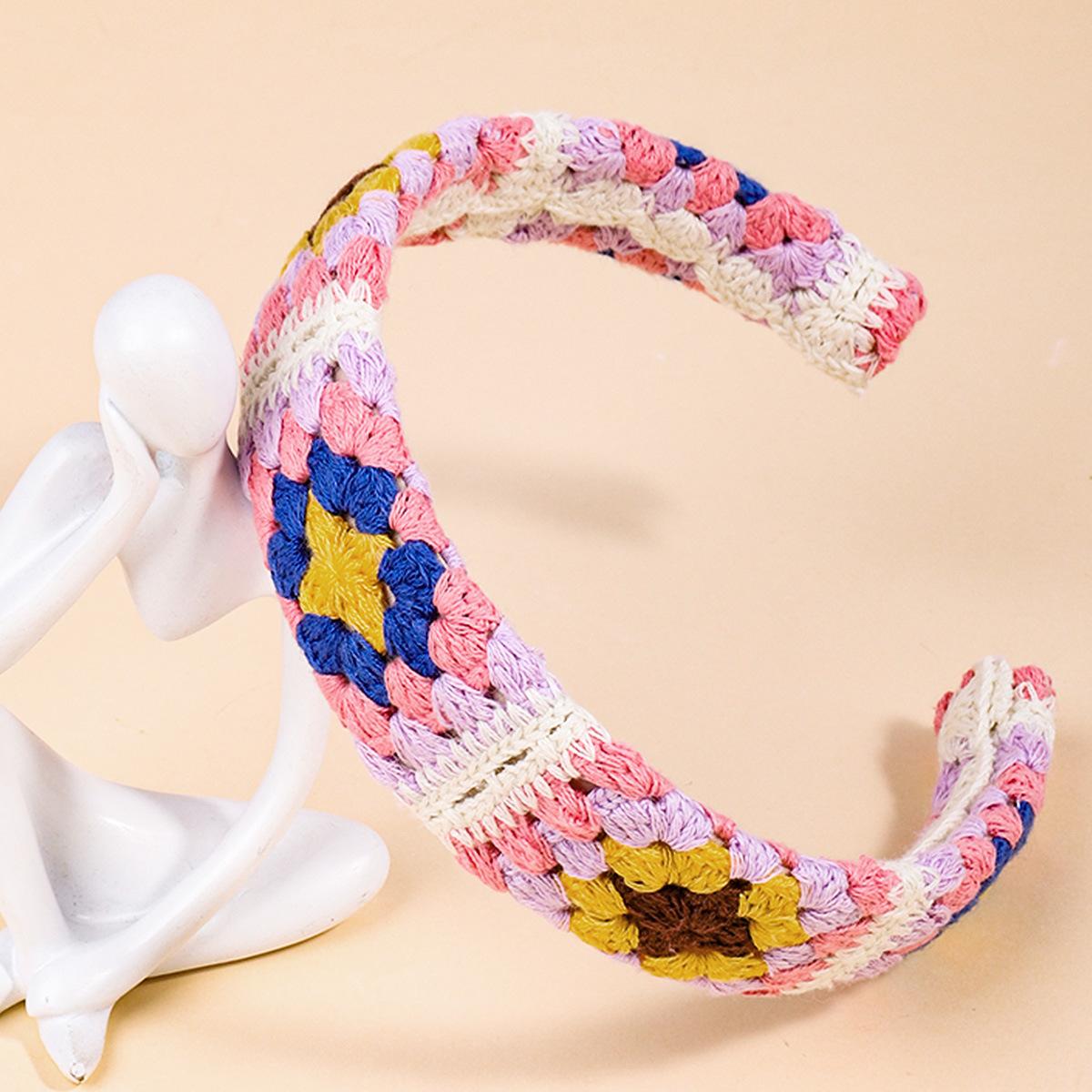 

Вязаная повязка на голову в богемном стиле, летняя, для отдыха на море, ручной работы, аксессуары для волос для женщин, девушек