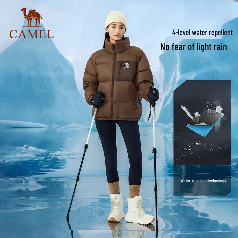 Camel Unisex Graphene Water-Repellent Puffer Down Jacket