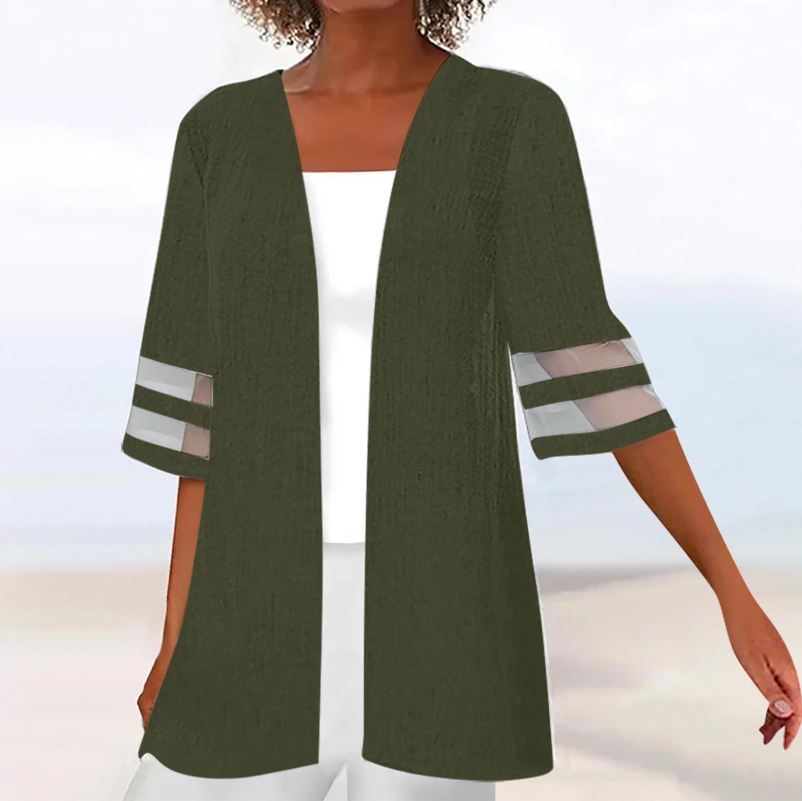 

Women s Shirt Blouse Outerwear Solid Color Half Length Sleeve Casual Holiday Basic Lace Tops S