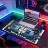Custom Name Personalized Leo Messi Pattern Mousepad, Laptop PC Desk Mat, Decorative Desk Mat for Home Keyboard Pad Gift