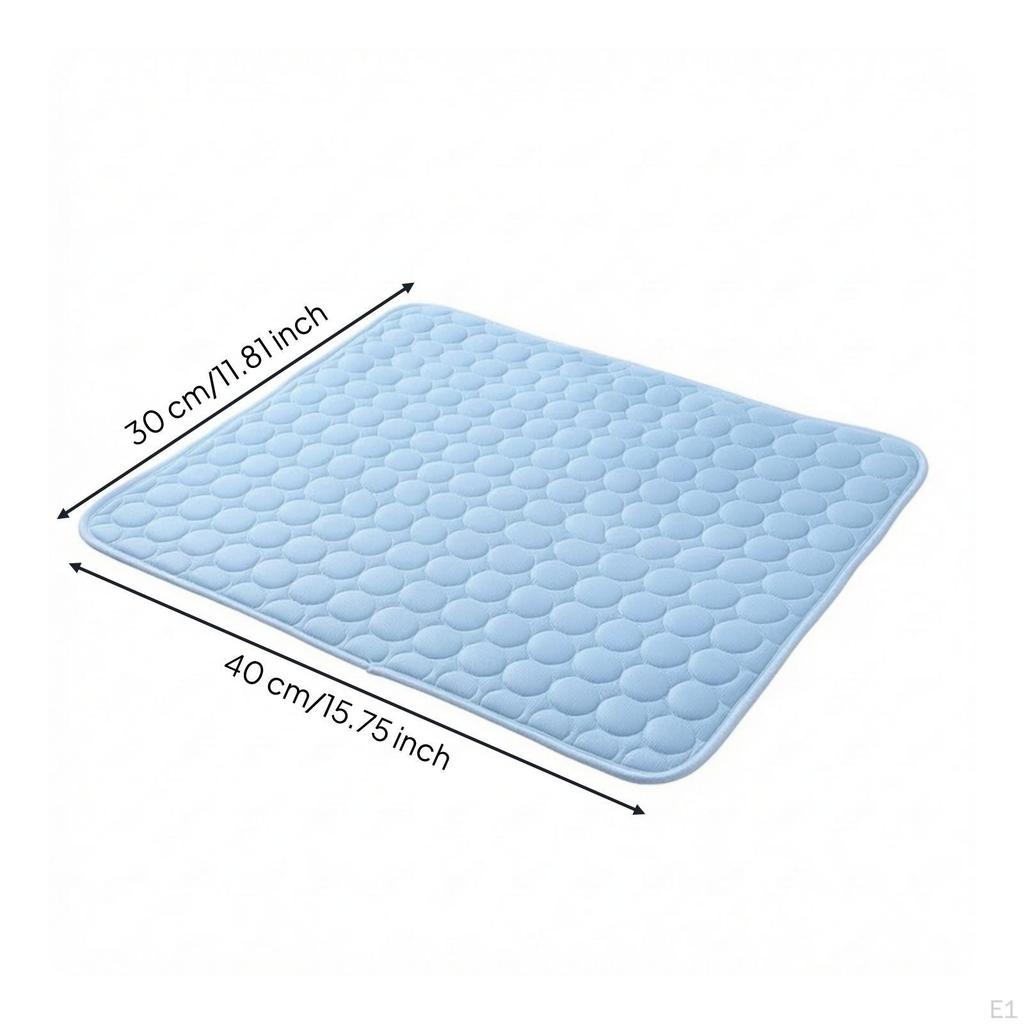 Pet Mat Cooling Surface Soft for Pets, Dogs, Summer, Floor, Crate 4030cm Light Blue