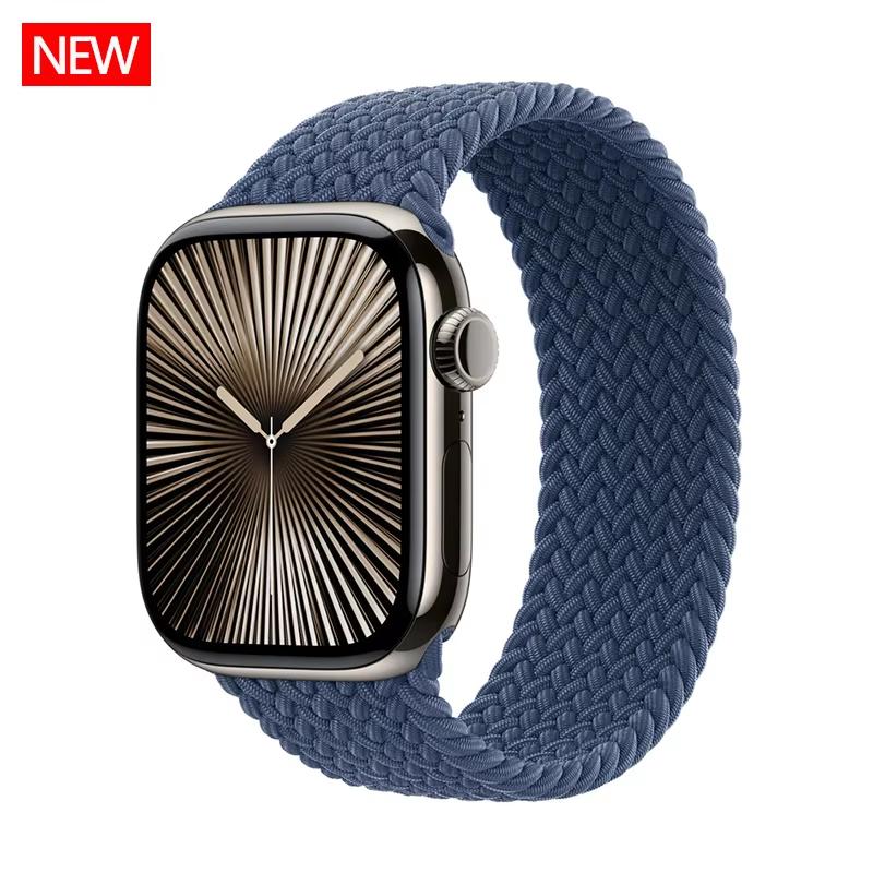 Straps For Apple Watch Bands 44mm 45mm 40mm 41mm 49mm 46mm 42mm Braided Solo Loop Correa Bracelet Iwatch Series 11 10 9 7 8 SE 6