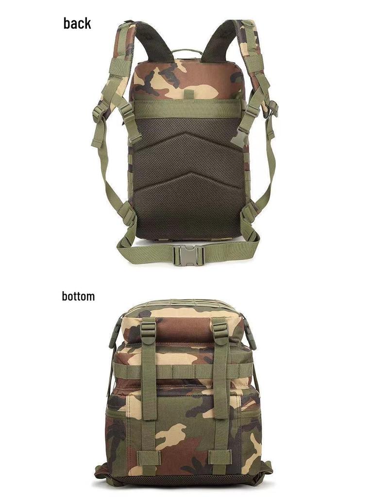 45L Camouflage Tactical Sports & Mountaineering Backpack: Large Capacity 3P Assault Pack