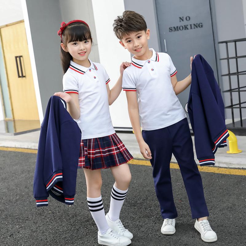 Spring/Autumn British Cotton Academy Style Baseball Uniform for Kindergarten & Primary School